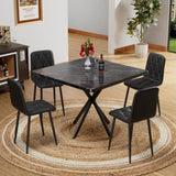 Dining Chairs Set of 4, Modern Kitchen Dining Room Chairs, PU Dining Chair Upholstered Cushion Seat W578P191313