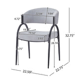 Upholstered Dining Chairs With Metal Legs ,Gray N768P184752L