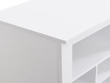 Sleek Design 24 Shoe Cubby Console, Modern Shoe Cabinet with Curved Base, Versatile Sideboard with 40496724