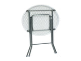 31" Round High-Top Folding Table, White 28002254