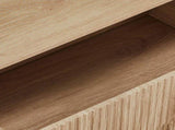 Handleless Grille-Finished 4-Drawer Bedside Table P2 Particleboard MDF & Melamine Veneer 74317864