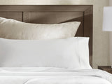 5 Pieces Split King Sateen Sheet Set,White B035P381315