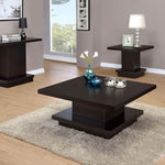 ZUN Cappuccino Square Coffee Table B062P145456