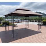 ZUN 13x10 Outdoor Patio Gazebo Canopy Tent With Ventilated Double Roof And Mosquito net W41942173