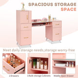 pink relief particle board tempered glass 141*50*112cm three doors and two drawers fanless nail 09679547