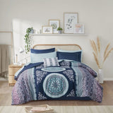 ZUN Twin Boho Comforter Set with Bed Sheets B03595853