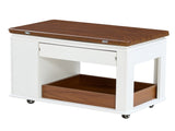 27.6'' Modern Multi-Function Coffee Table/Side Table with Foldable Top & Casters, Multi-tier N735P328521D