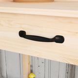 Natural Wood Potting Bench Table, Outdoor Garden Table with Removable Sink and Faucet 51205211