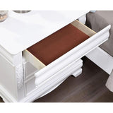 Classic White Color 1pc Nightstand Bedroom Furniture Solid wood Nickel Hanging Pulls 2-Drawers B011P230000