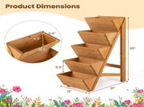5-Tier Vertical Raised Garden Bed, Fir Wood Ladder Planter Stand for Vegetables Herbs Flowers 17183495