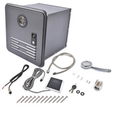 RV Tankless Water Heater 42000 BTU Gas Water Heater Remote Control 15"x15" Black 24291195