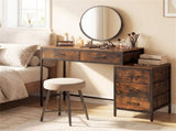 5 Drawer Computer Desk Reversible Drawers & Printer Shelf, Industrial Home Office Writing Desk 64255846