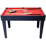 5-in-1 Multi-Game Table - Billiards, Push Hockey, Foosball, Ping Pong, and Basketball black/red 77723643