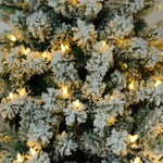 ZUN 6ft Flocking Tied Light Christmas Tree 83423440