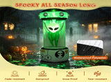 7.4ft Halloween Inflatable Alien in Stasis Pod, Sci-Fi Horror Area 51 Decor with Green Disco Light, 26722409