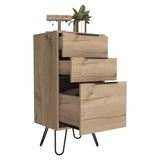 Augusta Light Dresser, Hairpin Legs, Superior Top,Three Drawers -Light Oak B07091822