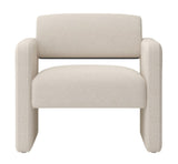 ZUN BEIGE single sofa chair, upholstered comfortable chair with armrests, for dining room/bedroom/living W487P183018