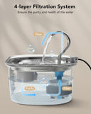 ZUN Cat Water Fountain with Water Level Window 97368236