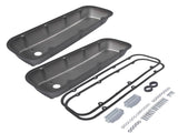3-11/16" Tall Finned Valve Covers Black for Chevy BBC 396 402 454 502 1965-1995 39272975
