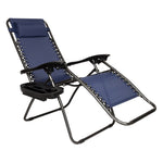 ZUN Infinity Zero Gravity Chair Pack 2, Outdoor Lounge Patio Chairs with Pillow and Utility Tray 15690452