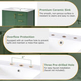 30" Green Bathroom Vanity with Sink Combination Set, Bathroom Storage Cabinet with Soft Close Door, N729P177787F