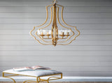 4 - Light Metal Chandelier, Hanging Light Fixture with Adjustable Chain for Kitchen Dining Room W2078138931