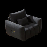 MH36.8'' Teddy Fabric Sofa, Modern Lounge Chair for Apartment, Office, Living Room and Bedroom black W1193P314001