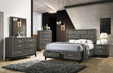 ZUN Weathered Grey 5-Drawer Chest B062P209052