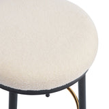 24.75'' Modern Counter Stools Set of 2,White Counter Stools with iron Frame,Sponge N780P189729W