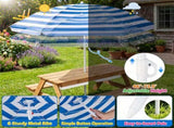 3-in-1 Kids Picnic Table with Adjustable Umbrella, Fir Wood Outdoor Activity Table Set with 27708092
