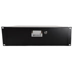 ZUN 19" 3U Steel Plate DJ Drawer Equipment Cabinet with Keys Black 06087536