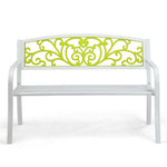 ZUN 50" Iron Outdoor Courtyard Decoration Park Leisure Bench 33511876