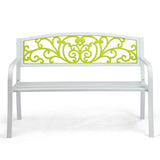 ZUN 50" Iron Outdoor Courtyard Decoration Park Leisure Bench 33511876