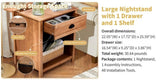 Oak color P2 density board solid wood veneer frame 56*45*65cm one drawer with lower compartment 69514266