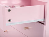 Modern Simple 4-Drawer Dresser Nightstand PINK 03881898