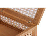Oblong Rattan and Wood Decorative Tabletop Box 68022295