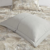 7 Piece Textured Cotton Blend Comforter Set Gray King B035128833