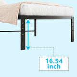 Black Twin Size Simple Basic Platform Metal Bed Frame - 18 Inch Bed Height 37232322