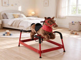 Spring Rocking Horse for Kids, Plush Ride on Horse with Neighing Sounds, Animal Ride on Toy for Ages 04422177