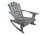 Reclining Wooden Outdoor Rocking Adirondack chair,walnut W49591475