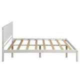 Platform Bed Frame with Headboard , Wood Slat Support , No Box Spring Needed ,Full,White 83549452