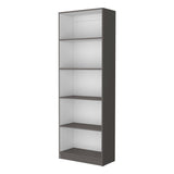 Matt Gray and White 5-Shelf Bookcase B062P175160