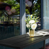 55" Outdoor Bar Table with Wheels, Rectangle Narrow Counter Height Table, Ideal Bar Height Table for 08317039