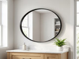 20" Round Bathroom Mirror Vanity Wall Mounted Mirror with Deep Frame, Black 78405904
