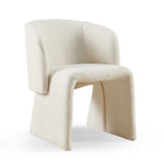 ZUN Modern Dining Chair Accent Chair White Single Sofa Chair,Upholstered Side Chair Teddy Comfy Chair W1164P190832