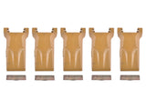 5Pk Bucket Teeth with Flex Pins Yellow V17SYL V17PN Fit for Backhoe Loader Excavator 78252129