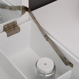 Flip Single Mirror Double Drawers Straight Feet Dresser White 53998961