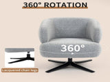 Cuddle-style leisure swivel sofa chair, suitable for balconies, studies and living rooms, grey W3248P354261