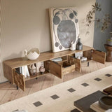 78" TV Stand for 85 75 65 Inch TV, TV Consoles for Living Room, Entertainment Center Wood TV Media N710P293272P