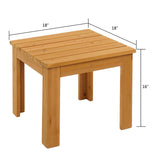 Wooden Square Side End Table Patio Coffee Bistro Table Indoor Outdoor Natural 77175873